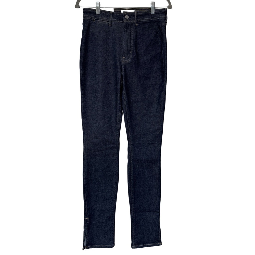 {Everlane} "The Way High Skinny Split Hem" Dark Navy Blue Stretch Denim Jeans - Picture 8 of 8